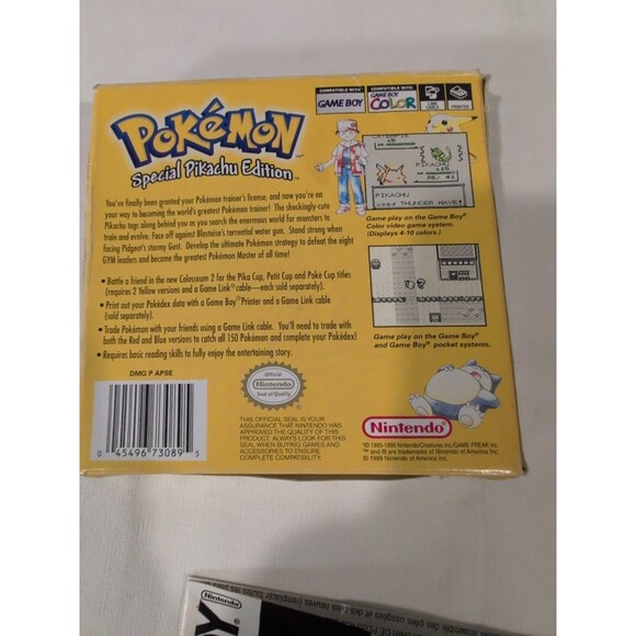 Pokémon Yellow Version: Special Pikachu Edition Authentic Box + Inserts Original - Picture 3 of 6